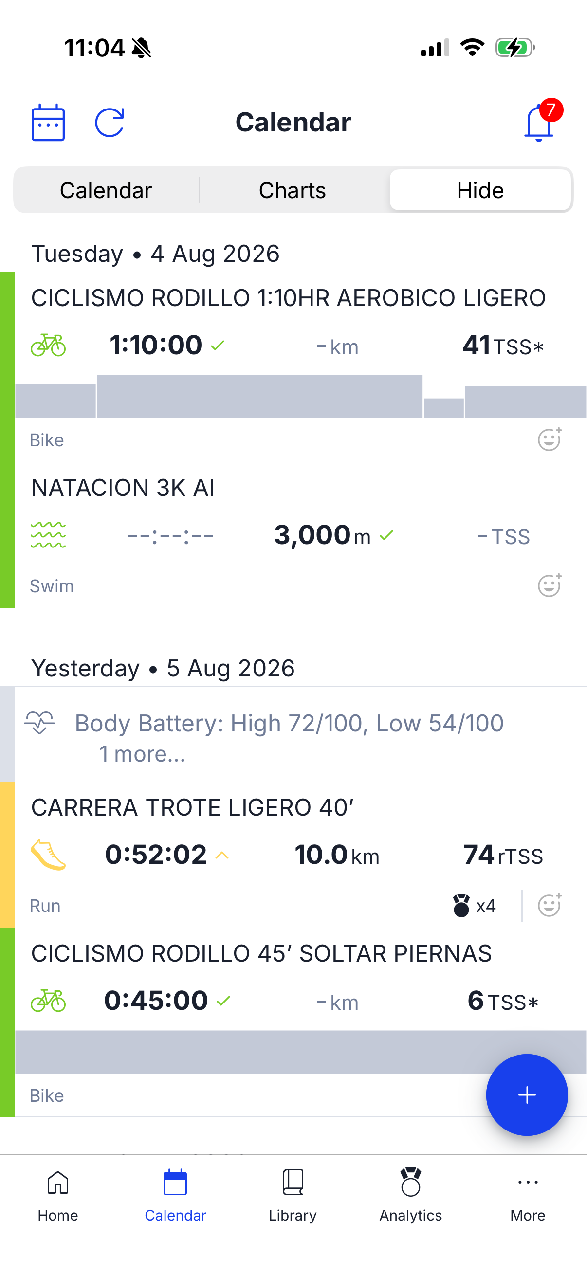 Vista de la app